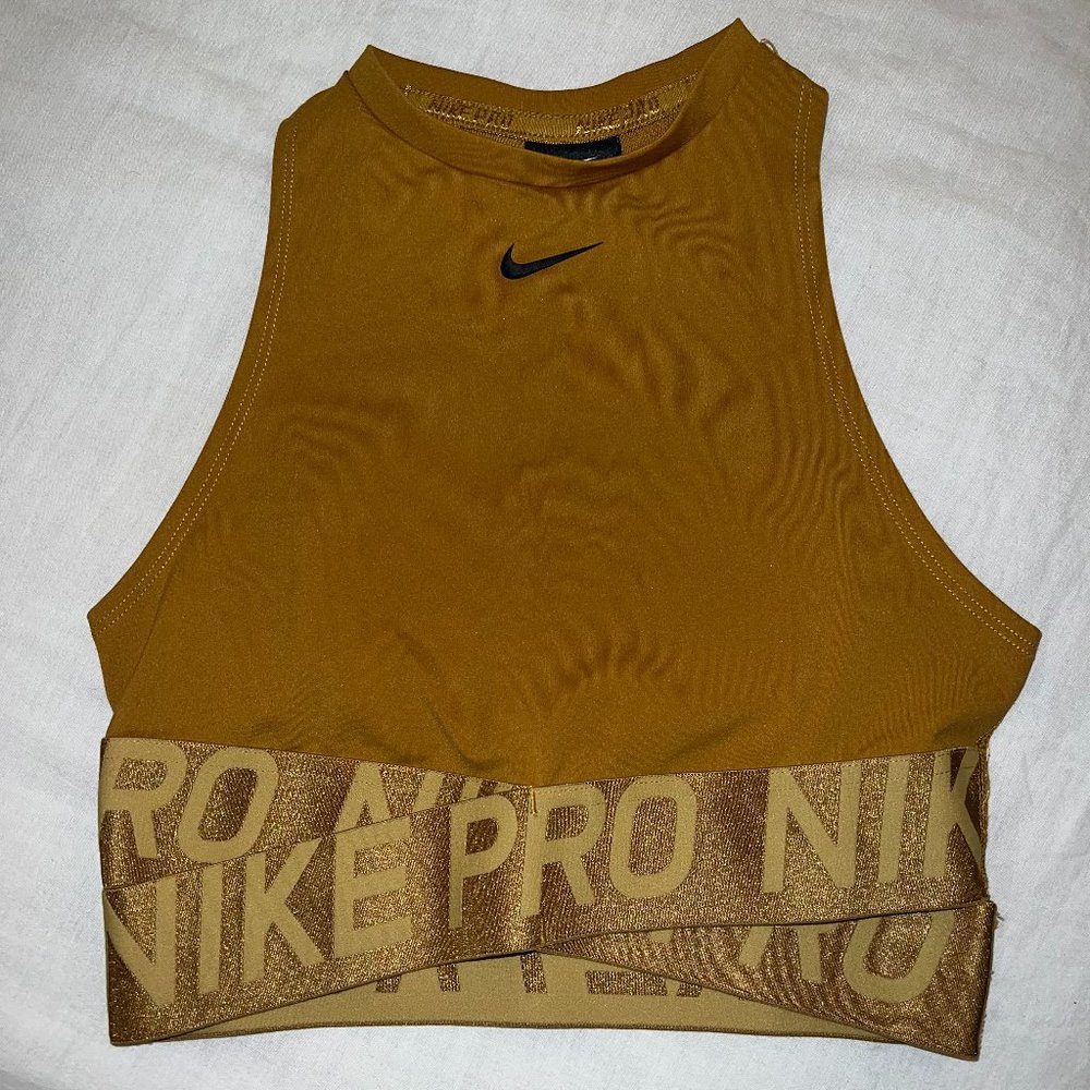 Nike Pro Burnt Yellow Sports Bra